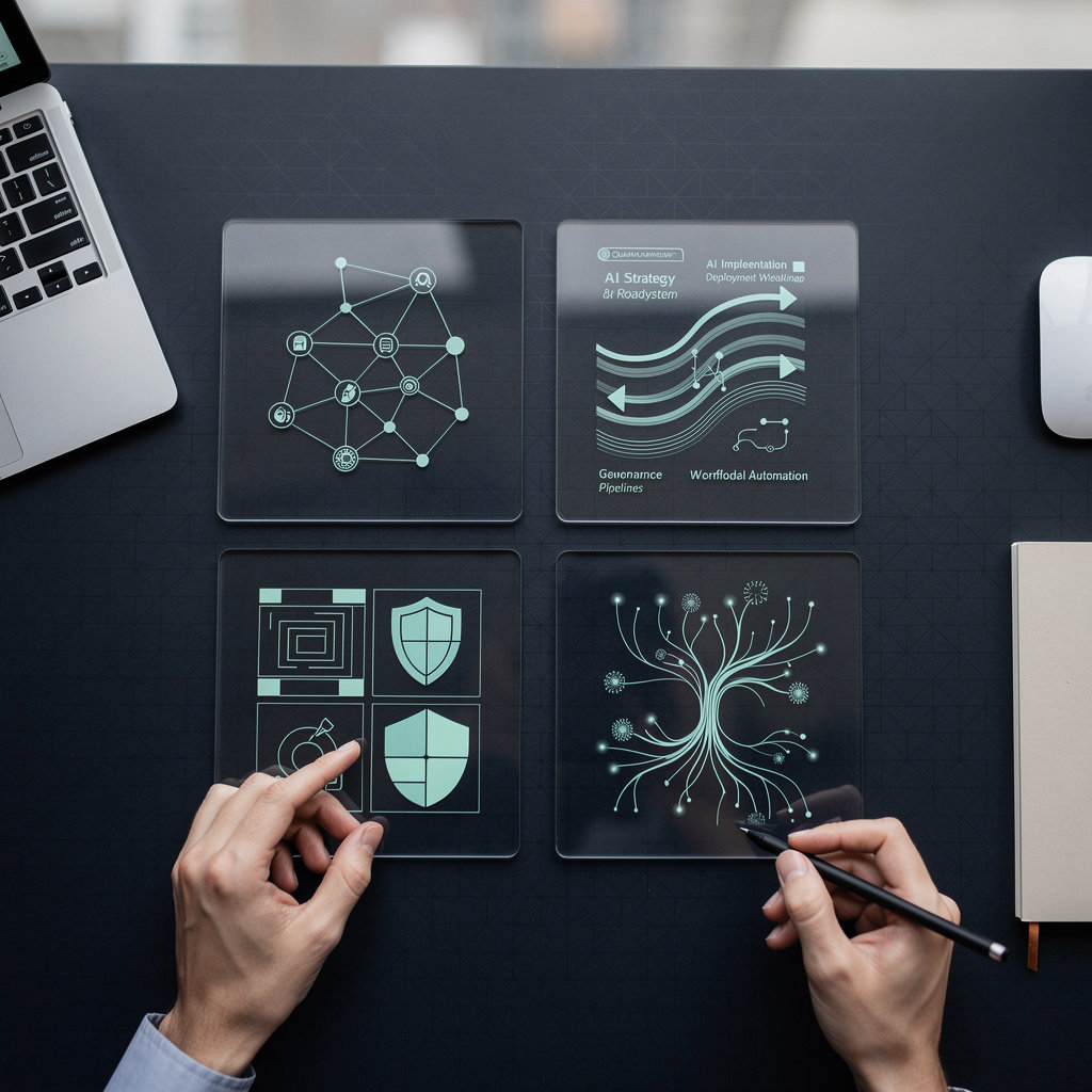 Quantum Ecosystem professional team collaborating on enterprise AI strategy and implementation services